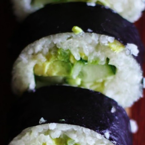 sushi vegano avocado zenzero