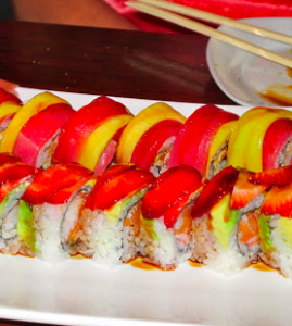 sushi fragola branzino